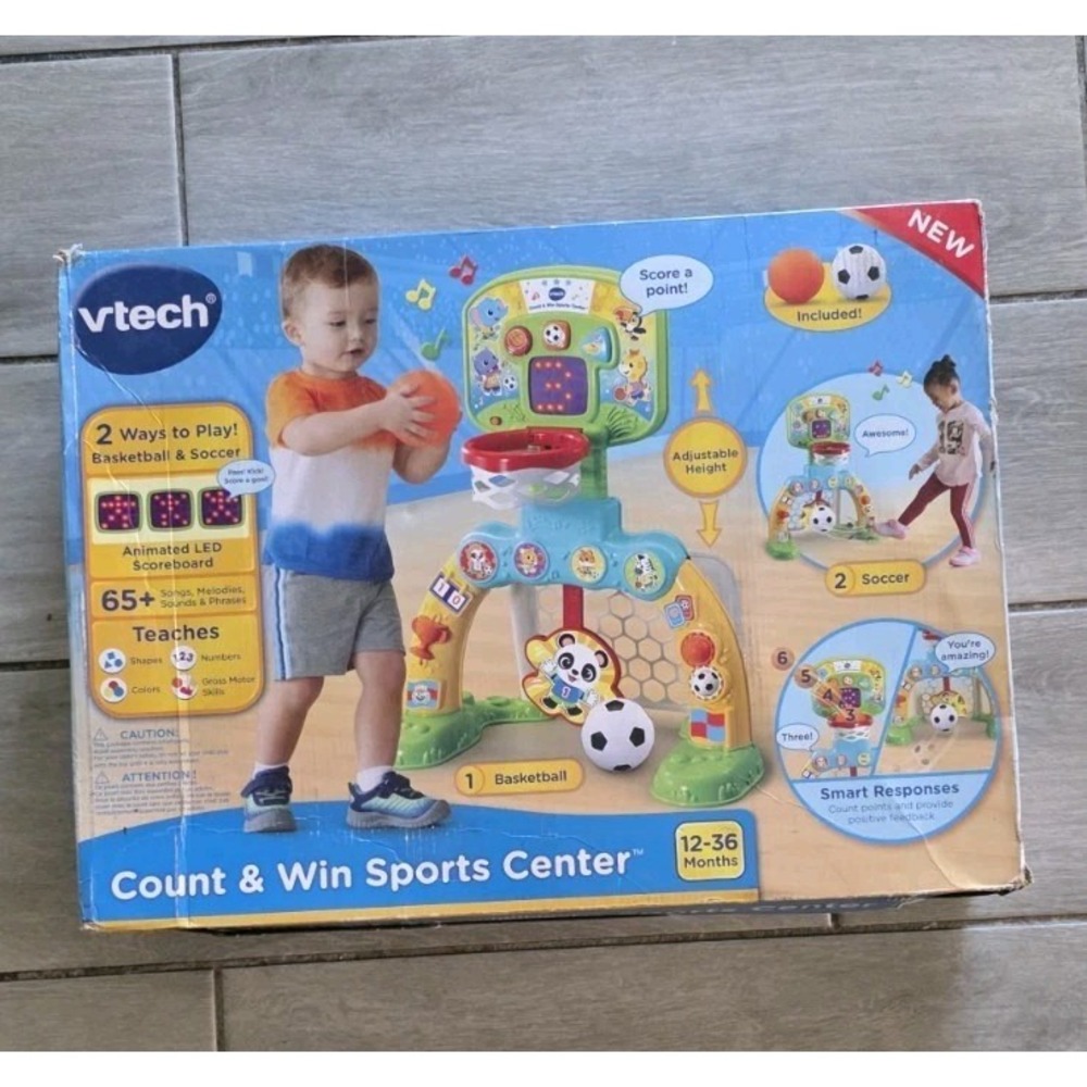 New VTech Count & Win Sports Center with Basketball and Soccer Ball Kids Play - Picture 3 of 4